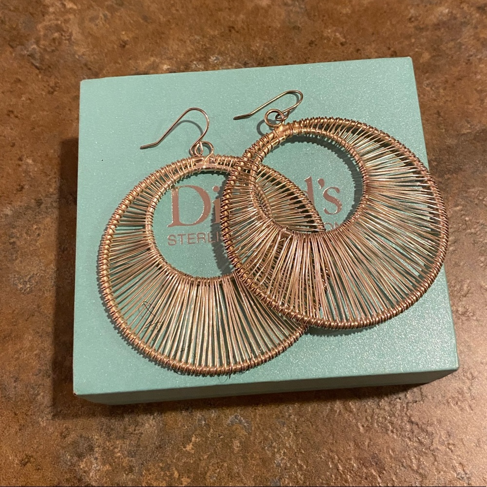 Vintage Sterling silver weave earring